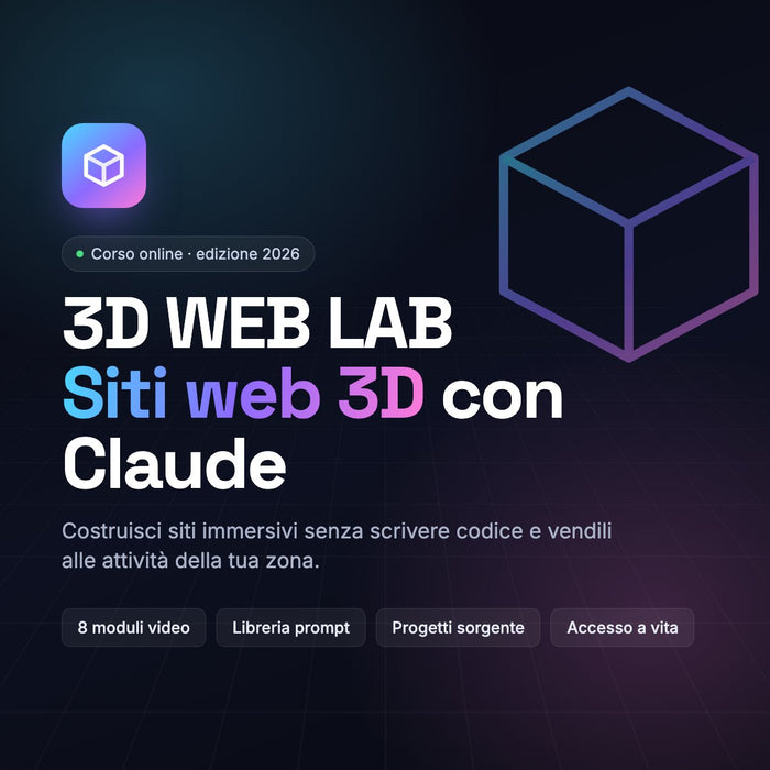 3D WEB LAB — Costruisci e vendi siti web 3D con Claude