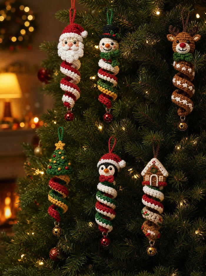 20-in-1 Christmas Crochet Spiral Pattern Bundle — PDF
